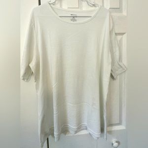 Duluth Trading Company long tail t-shirt ladies - White, size XXL 100% cotton